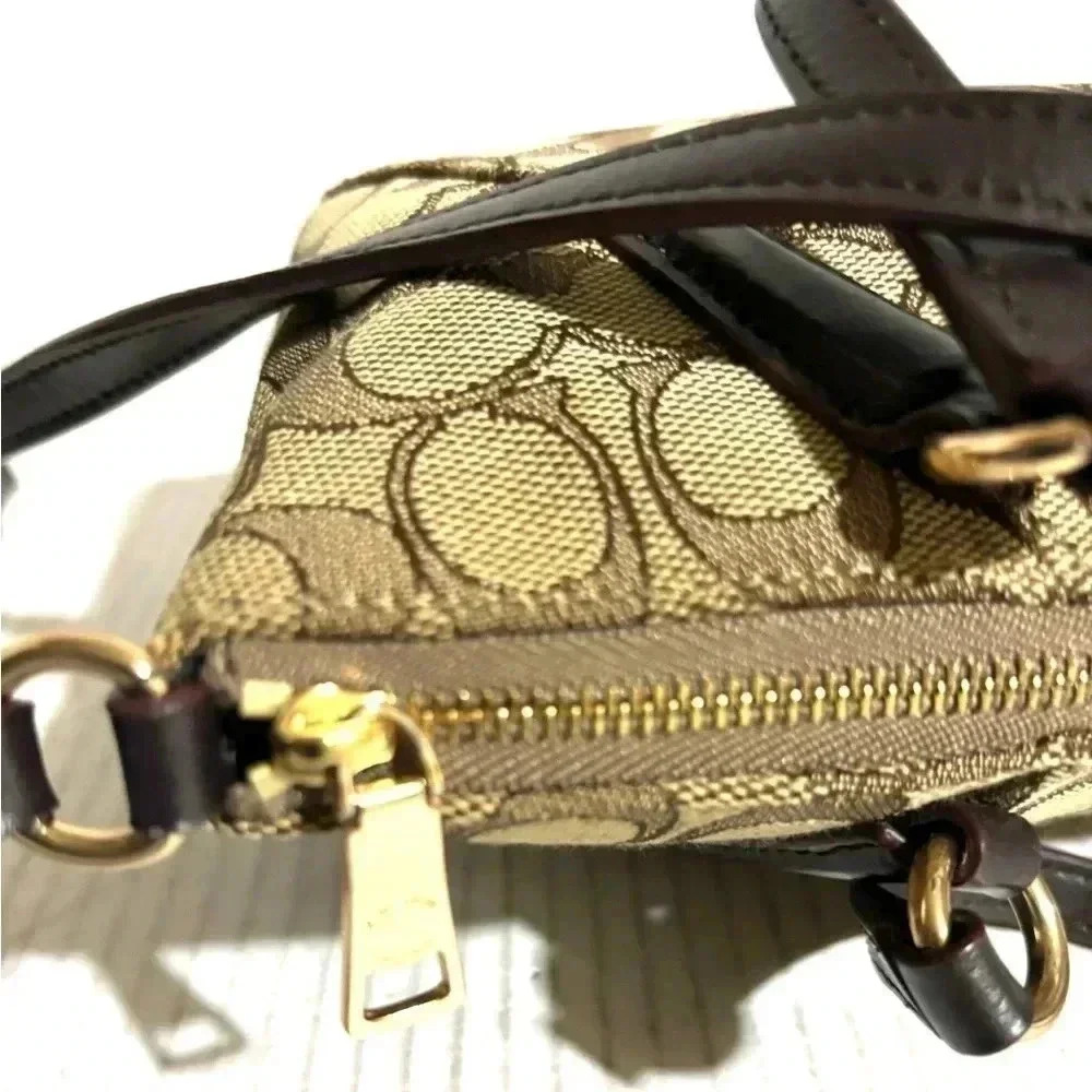 Coach Cc Signature Print Canvas Crossbody Handbag - image 7